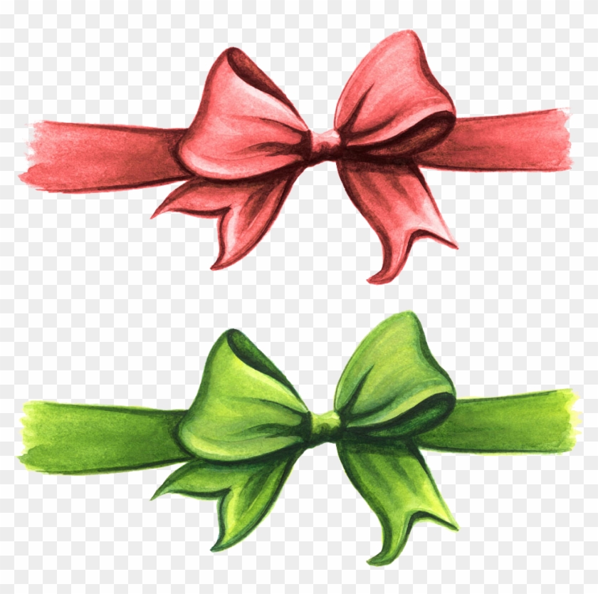 Watercolor Painting Ribbon Bow And Arrow Clip Art - Watercolor Bow Clipart #187630