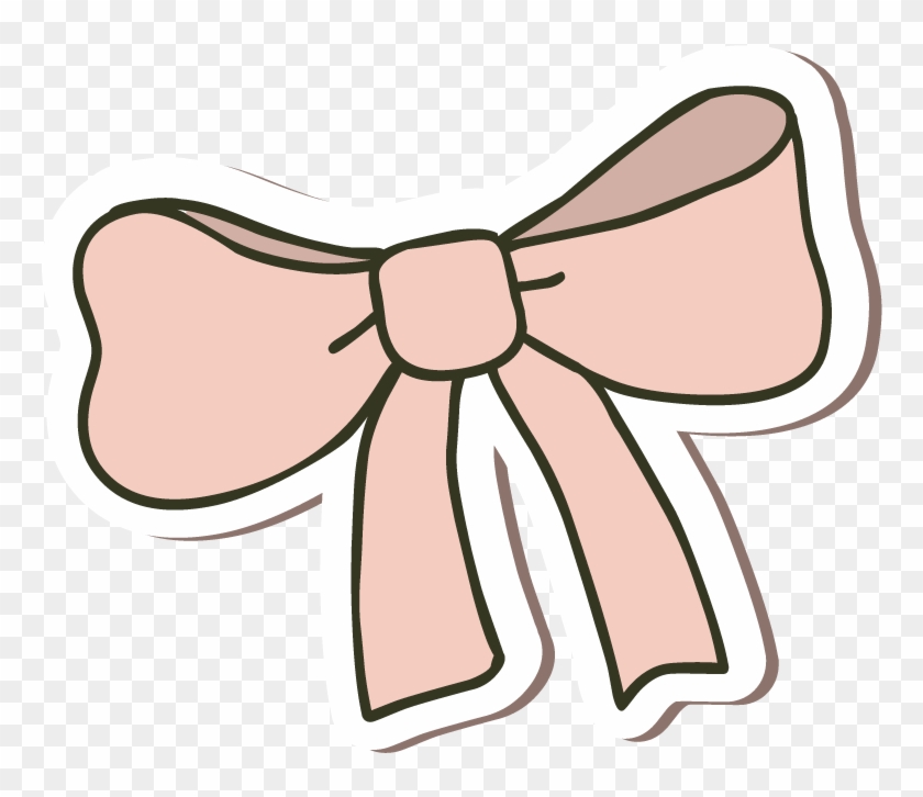 Pink Shoelace Knot Clip Art - Pink Bow Tie Cartoon Png #187658