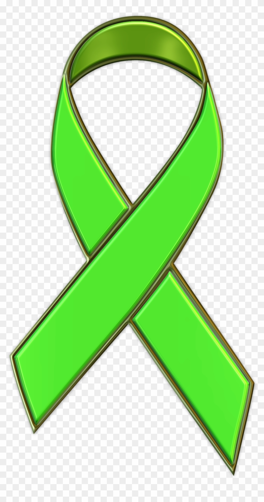Picture Of Lime Green Ribbon - Remember Ribbon #187734