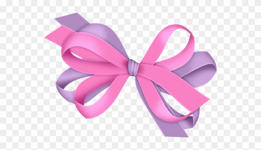 Bows Clipart Pink Bow Clipart - - Pink And Purple Ribbon #187801