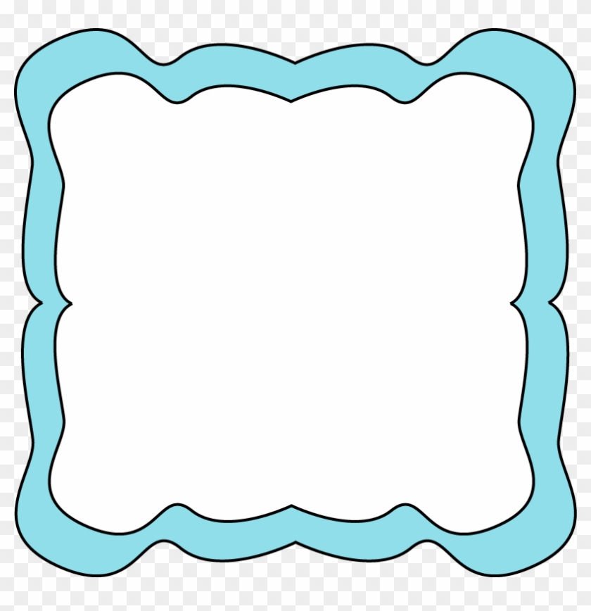 Pink Fancy Borders Clipart - Light Blue Picture Frame #187813