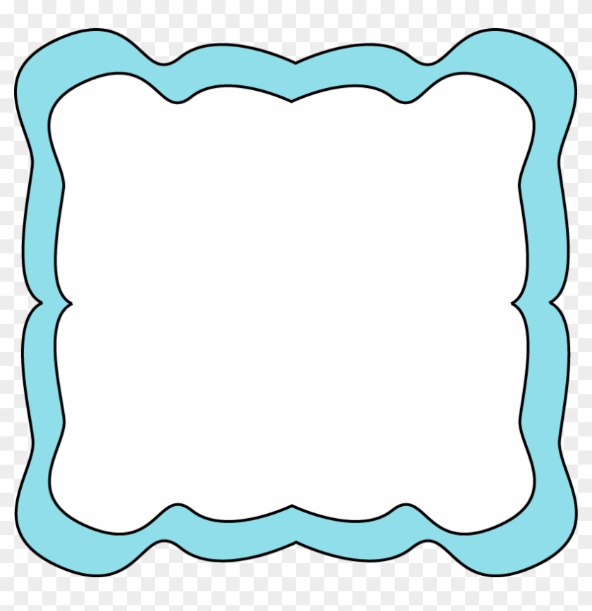 Pink Fancy Borders Clipart - Light Blue Picture Frame #187813