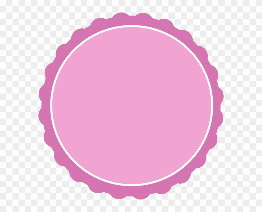 Cute Cliparts Pink - Scalloped Circle Frame Clip Art #187872