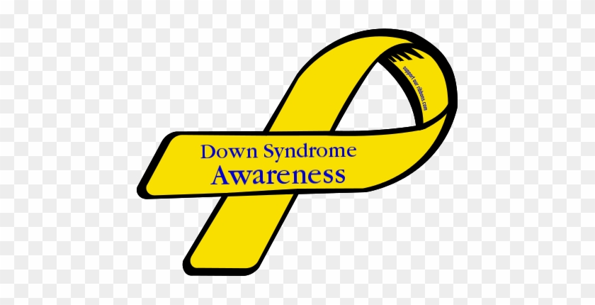 Down Syndrome Awareness Ribbon Clipart - Love My Husband And Baby #187867