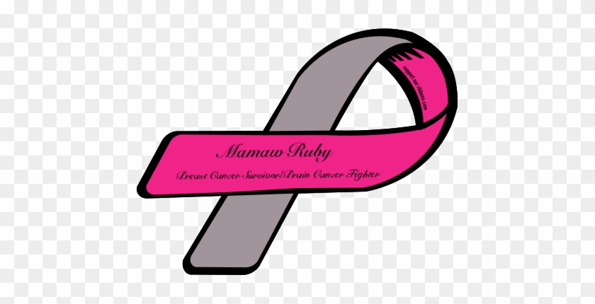 Breast Cancer And Brain Cancer Ribbon #187906