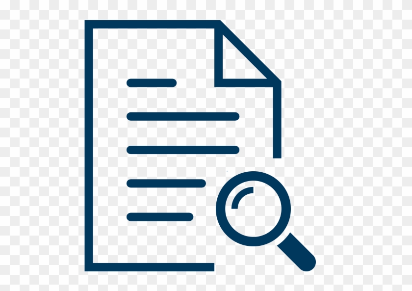 Icon Of Fact Sheet With Magnifier Symbol - Icon Of Fact Sheet With Magnifier Symbol #187935