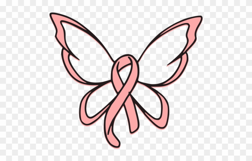 Breast Cancer Ribbon Butterfly Svg Cut File - Breast Cancer Ribbon Butterfly Tattoo #187975