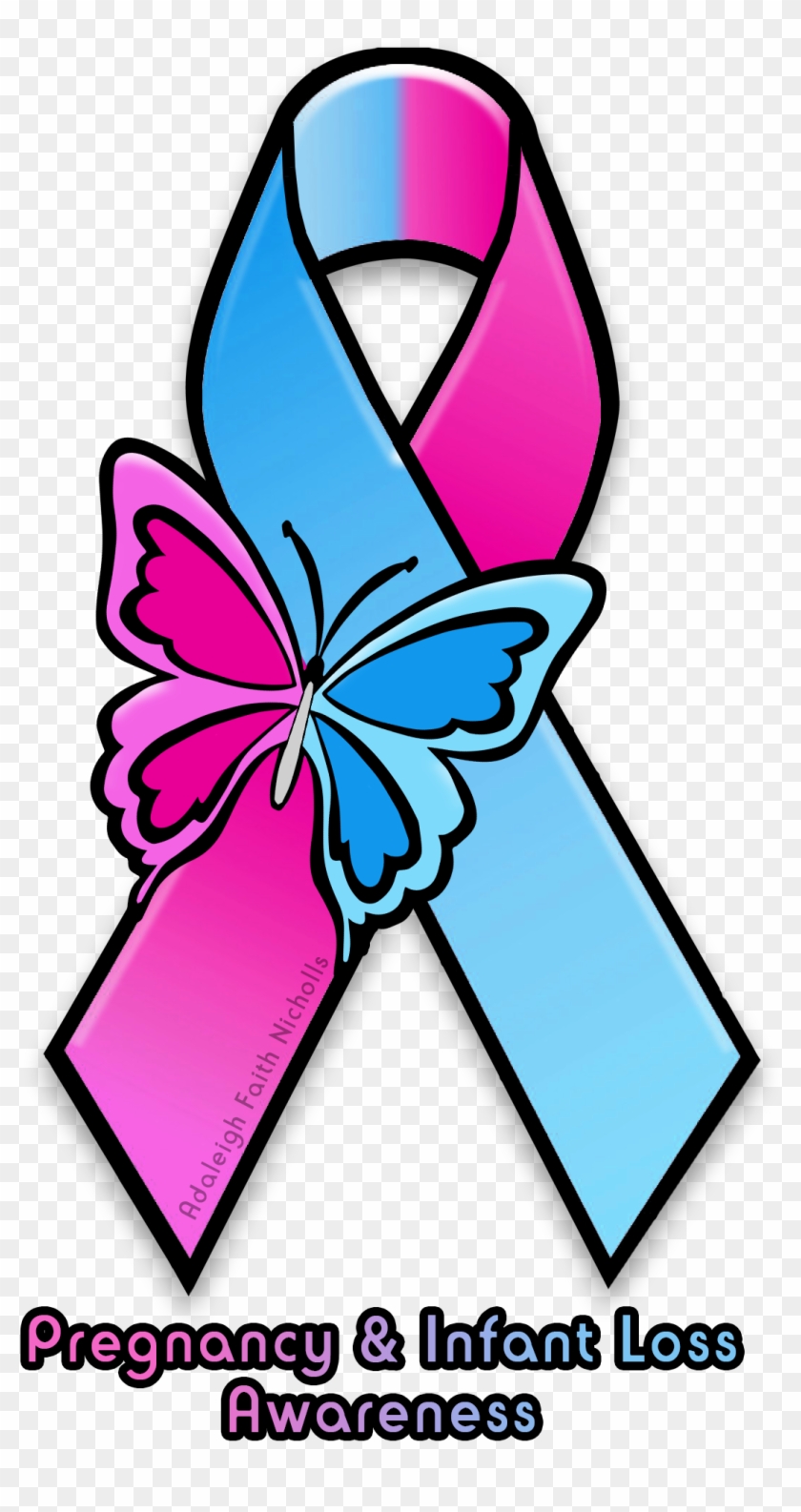 Adaleighfaith 2 0 Pregnancy And Infant Loss Awareness - Mental Health Green Ribbon Png #188100