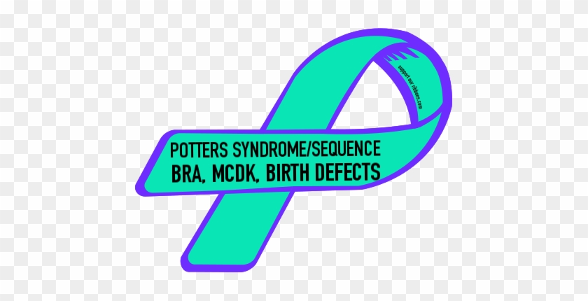 Potters Syndrome/sequence / Bra, Mcdk, Birth Defects - Emotional Abuse Awareness Ribbon #188107