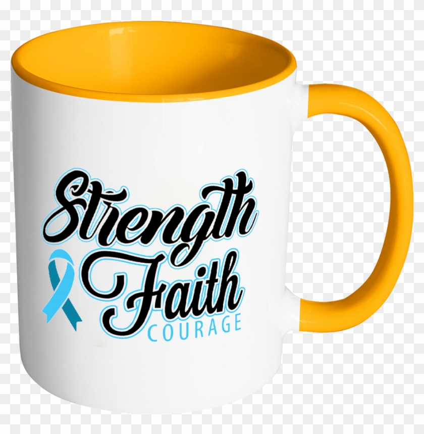 Strength Faith Courage Prostate Cancer Awareness Light - Faith Hope Love 330ml Porcelain Stoneware Coffee Mug #188126