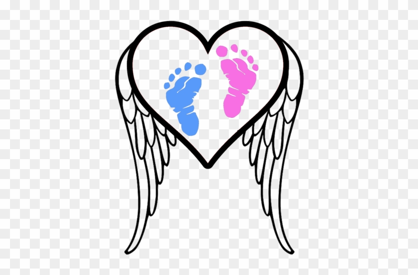 Pregnancy And Infant Loss Awareness Footprints - Baby Footprints Decal #188140