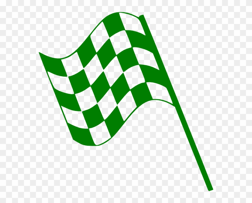 Green Banner Clip Art Download - Checkered Flag #188145