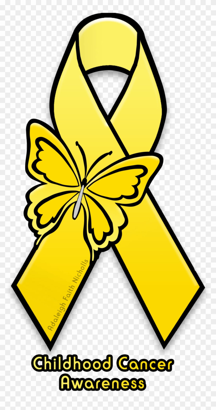 Adaleighfaith 8 2 Childhood Cancer Awareness Ribbon - Mental Health Green Ribbon Png #188207
