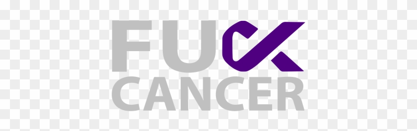 Purple Ribbon F Cancer Text Vinyl Decal Sticker, Premium - Katrechimbas Logo #188311