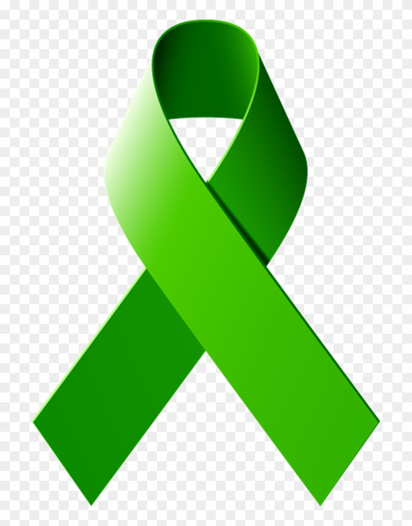 Pancreatic Cancer Purple Ribbon Clipart - Green Mental Health Ribbon #188376