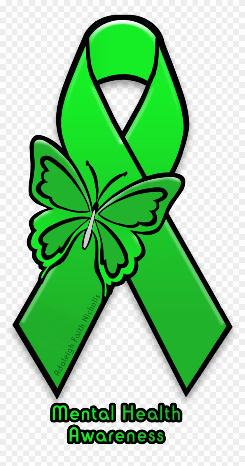 Mental Health/illness Awareness By Adaleighfaith - Cerebral Palsy Awareness Ribbon #188402