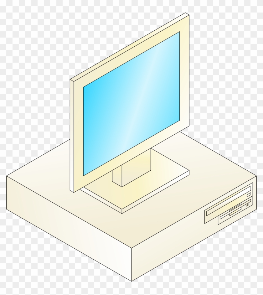 Desktop Computer With Monitor On Top - Openclipart #188451