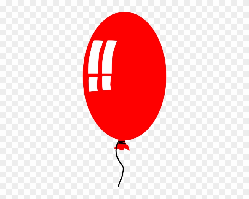 Free Vector Red Helium Baloon Clip Art - Balloon Clip Art #188461