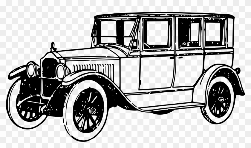 Solid Old Car Clipart By J4p4n - Old Car Line Art #188465