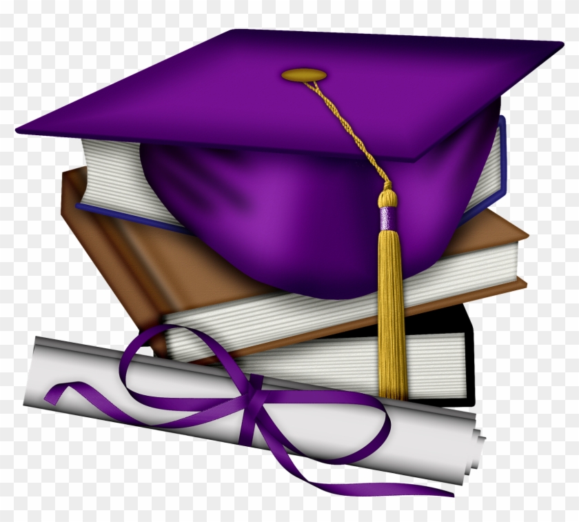 Graduation Border Png Bac Clipart Free Clip Art Images - Purple And Gold Graduation Hat #188560