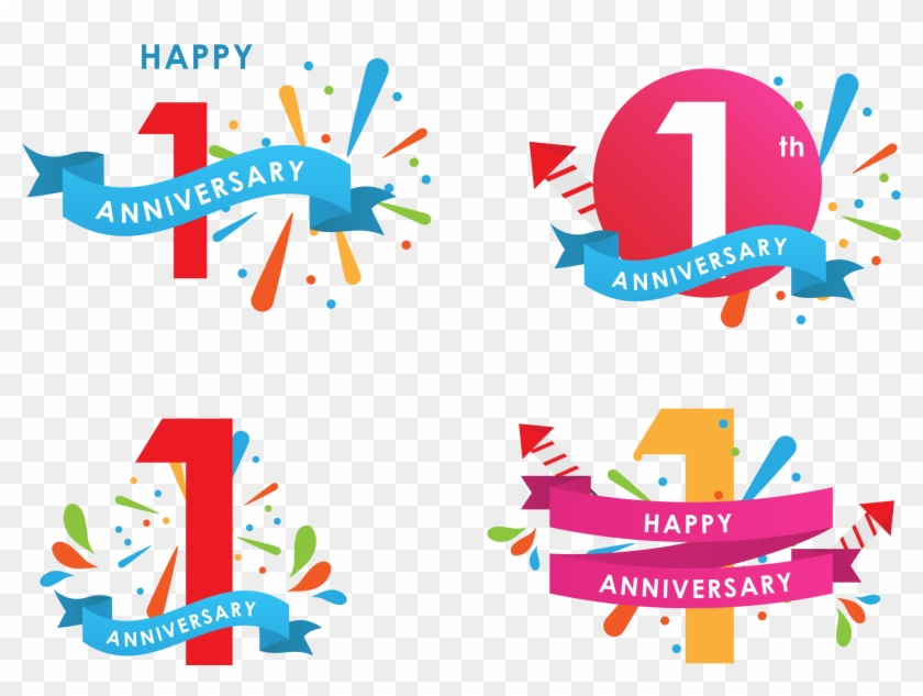 Icon Vector 1st Anniversary Celebrates - Transparent 1st Anniversary Png #188624