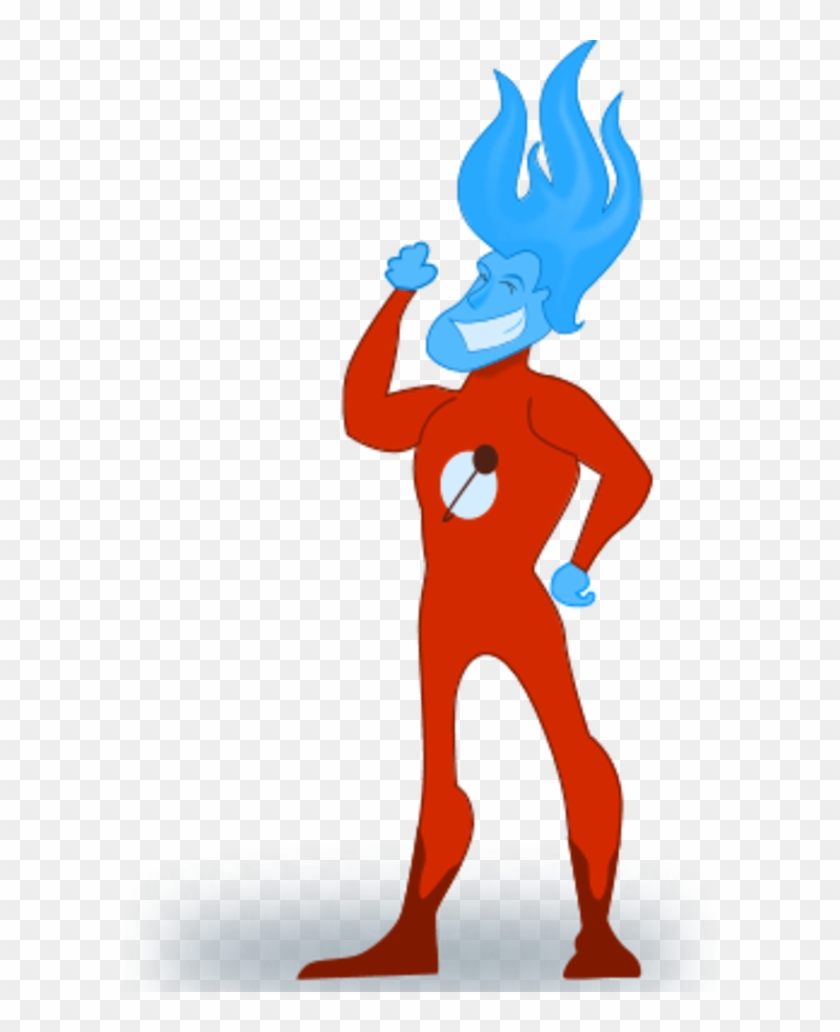 Superhero With Flaming Head - Super Hero #188720