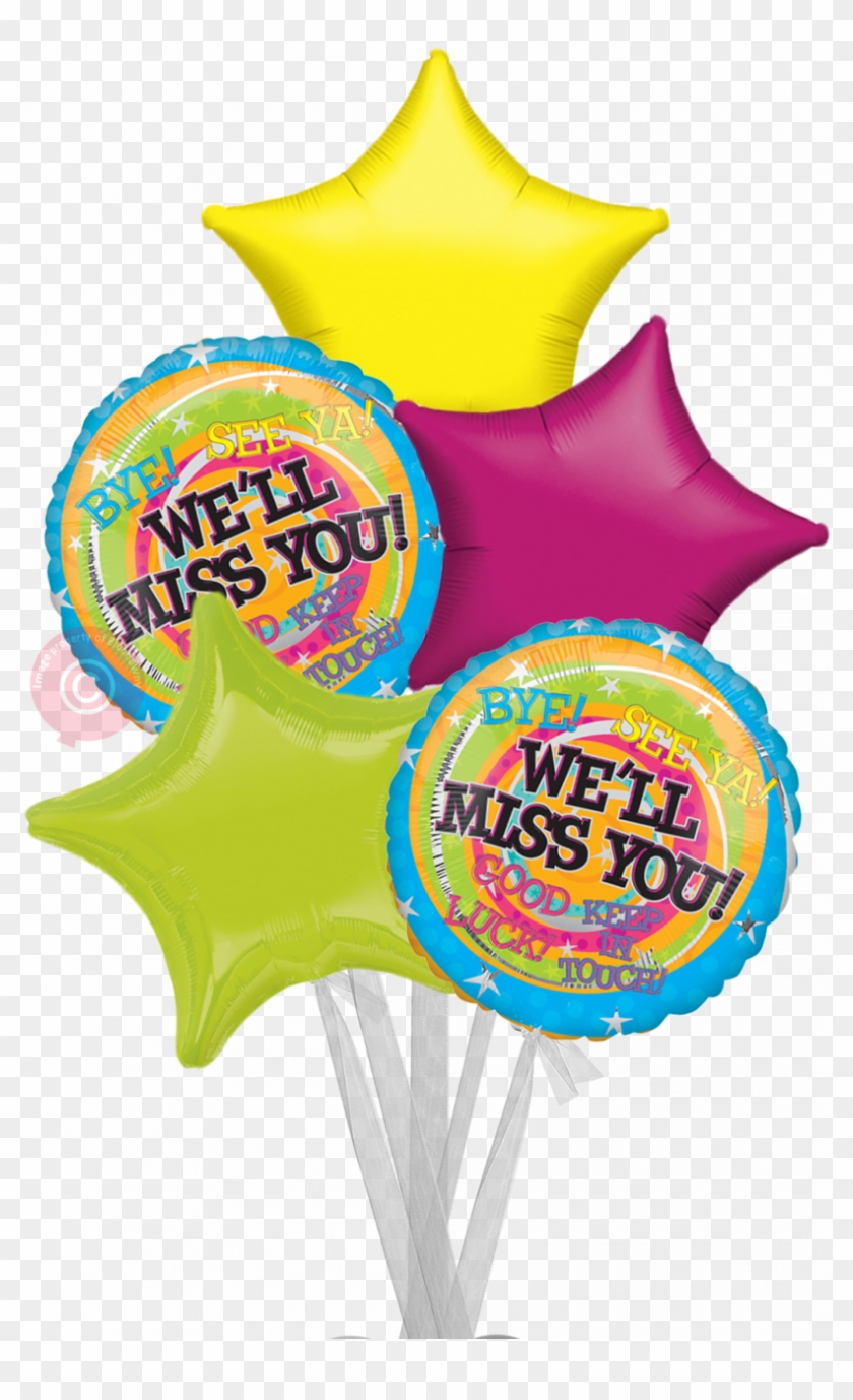 We'll Miss You Messages-big Bouquet - Amscan Foil Well Miss You Messages Balloon #188875