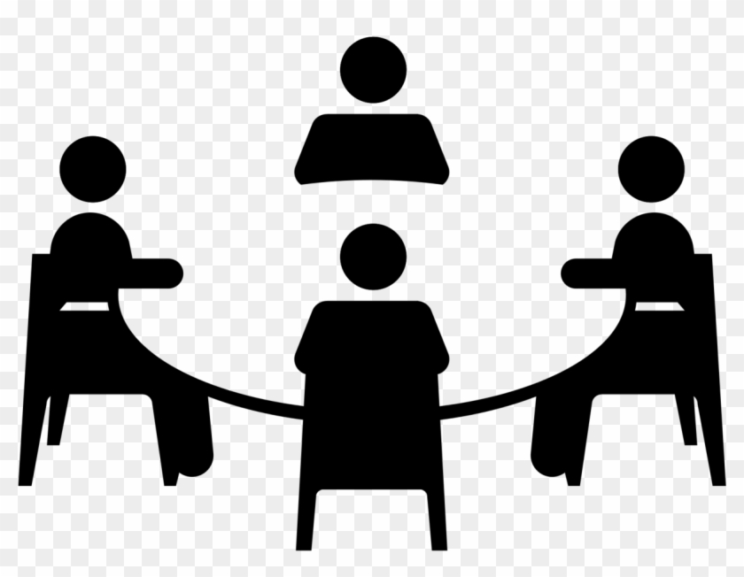 Group Work Clipart Black And White - Focus Group Discussion Icon #188975