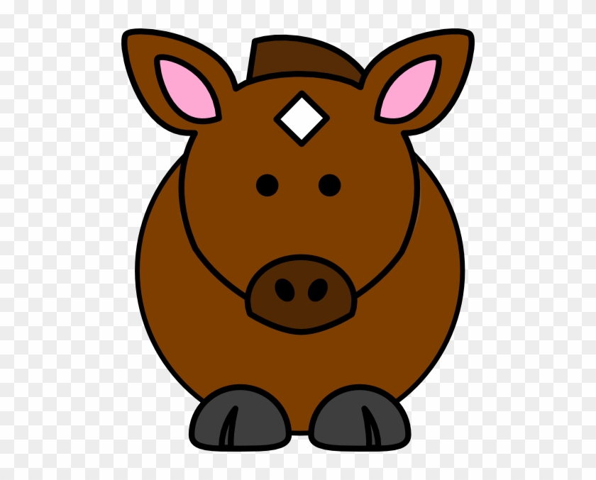 Horse Head Cartoon - Farm Animals Cartoon Clipart #189089