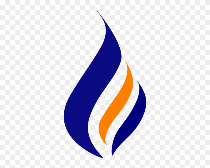 Red Orange Logo Flame Clip Art - Blue And Orange Logo #189198