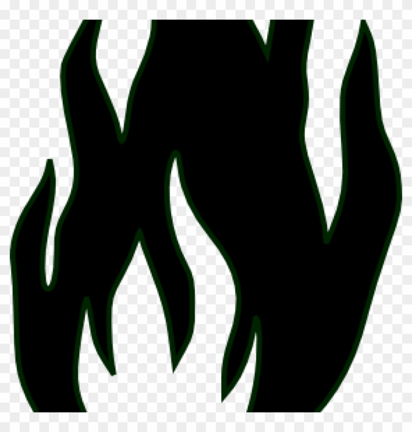 Flame Clipart Black And White Fire Flames Clipart Black - Silhouette #189217