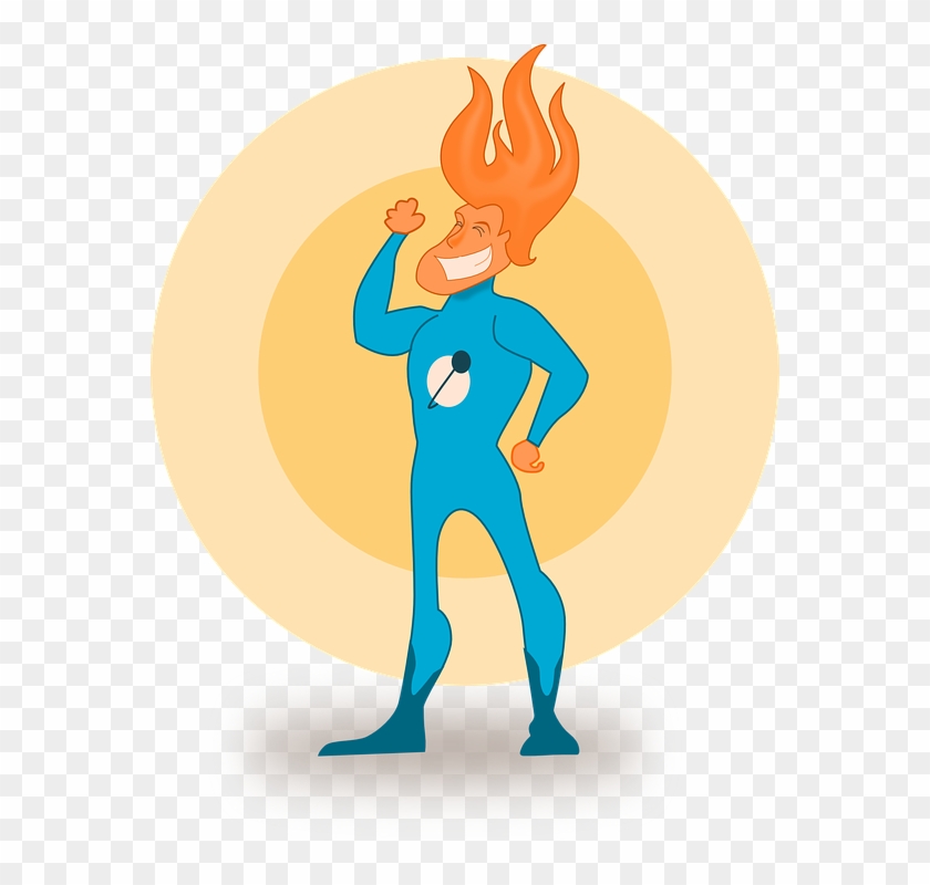 Cartoon, Flame, Free, Super, Flames, Hero - Flame Super Hero #189220