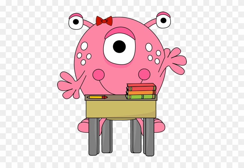 Girl Monster Clipart Cliparthut Free Clipart T9jpoz - Cute Monsters At School #189244