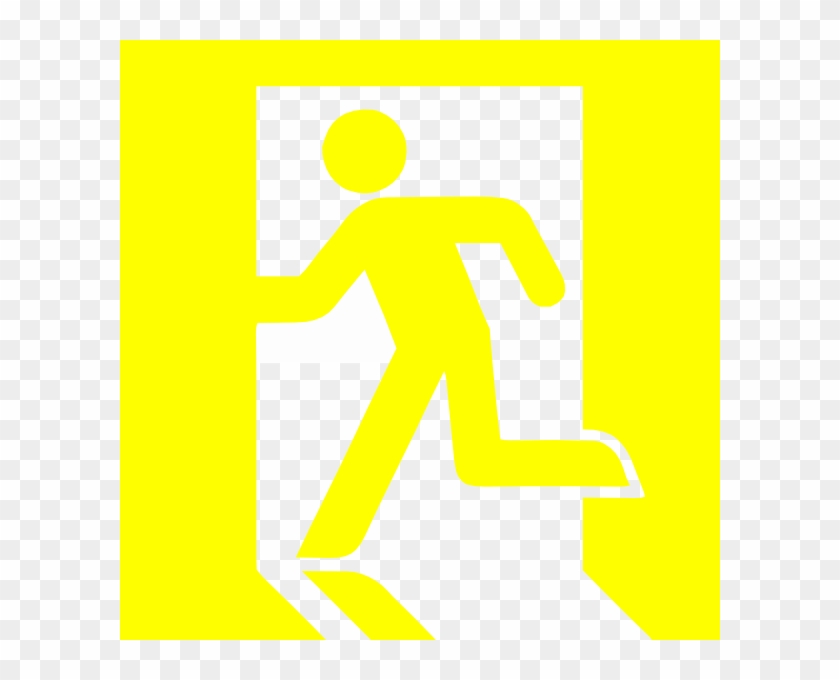 Emergency Exit Yellow Clip Art - Hebden Bridge Railway Station #189342