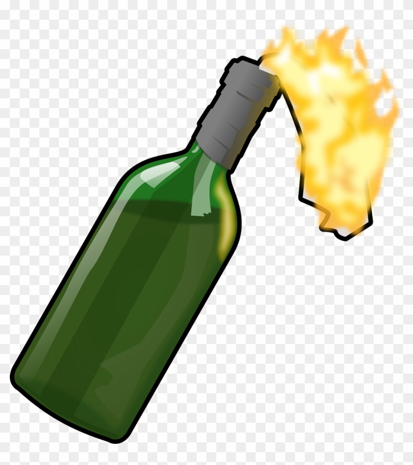 Flame Molotov Cocktail, Bottle, Explosive, Fire, Flame - Molotov Cocktail Png #189364