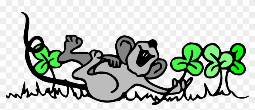 Mouse Playing In Shamrocks Clipart By Liftarn - Free Clipart March #189390