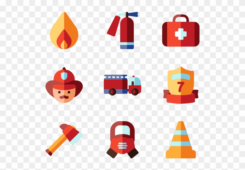 Fire Department - Firefighter Flat Icon #189453