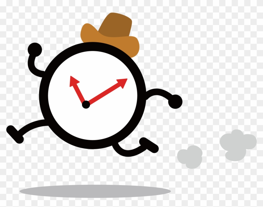 Alarm Clock Clip Art - Clock Running Png #189482