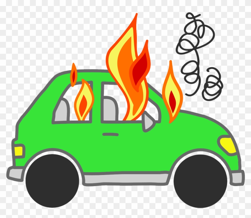 Fire Fighting Cartoon Images - Car On Fire Cartoon #189484