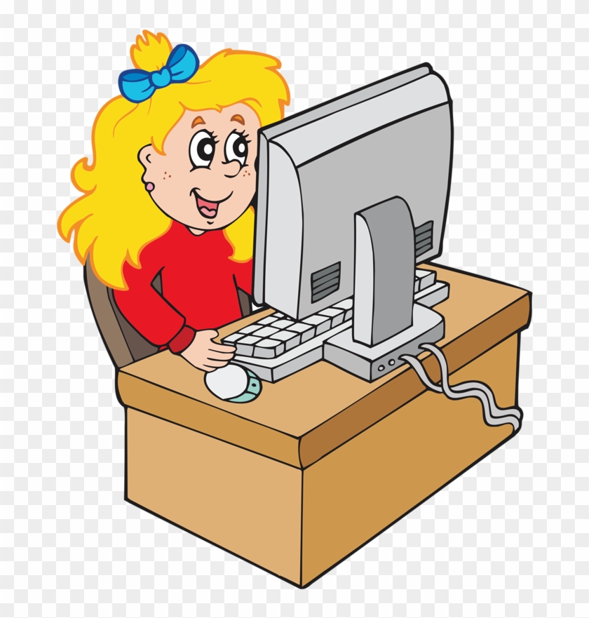 Яндекс - Фотки - Clipart Girl At Computer #189547