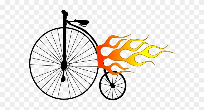Old Bike Flames Clip Art - Hot Rod Flames Clip Art #189589