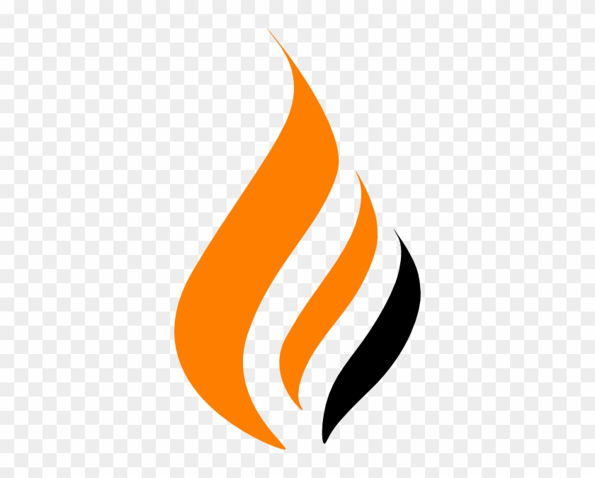 Orange Black Flame Clip Art At Clkercom Vector - Black And Orange Flame #189592