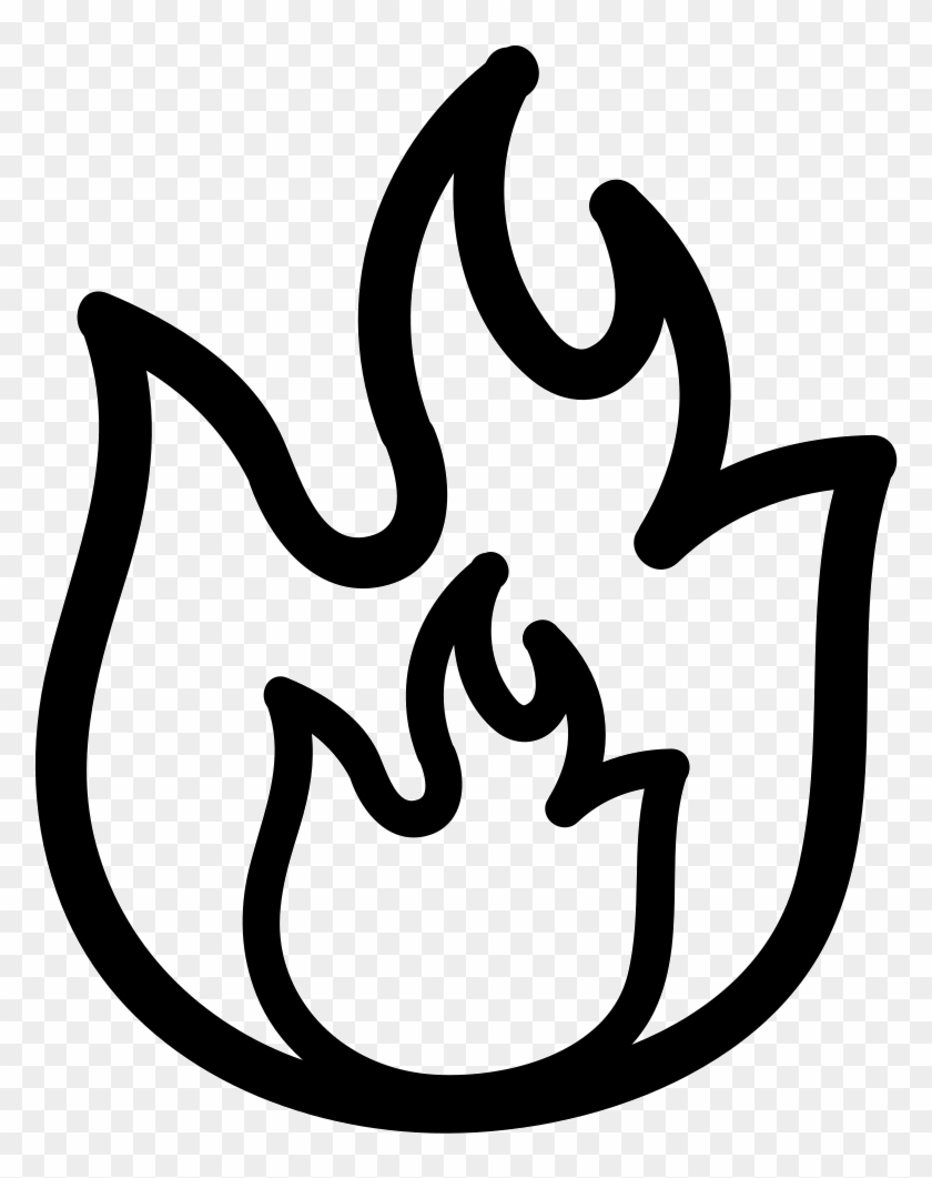 Fire Hand Drawn Flames Outlines Comments - Fire Outline Png #189643