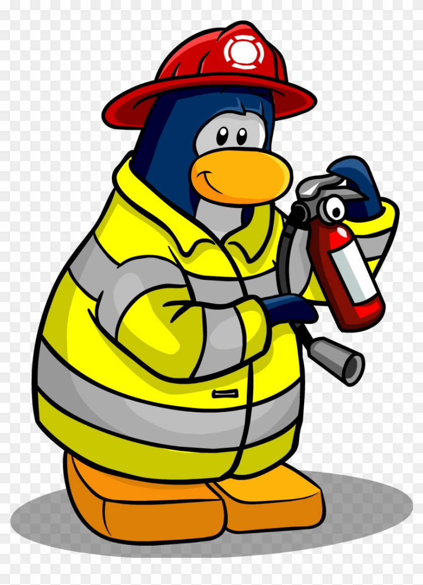 Fire Fighter Penguin - Clipart Firefighter Penguin #189711