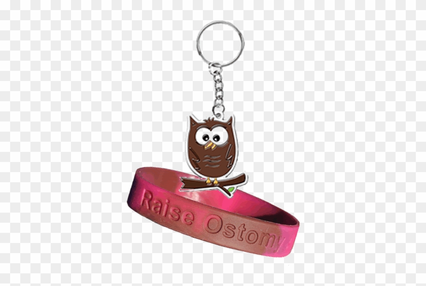 Stomawise Ostomy Awareness Key Ring & Wrist Band Package - Keychain #1102935