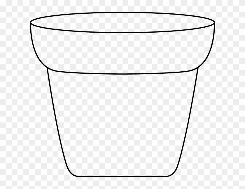 Flower Pot Line Art - Line Art #1103224