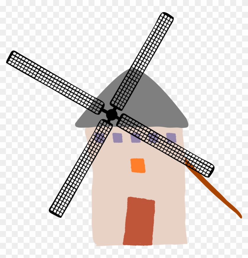 Free Photos > Public Domain Images > Crooked Windmill - Clip Art #1103332