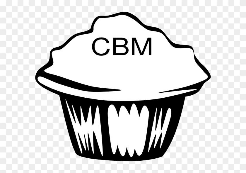Cum Blue Muffin - Clip Art Muffin Black And White #1103348