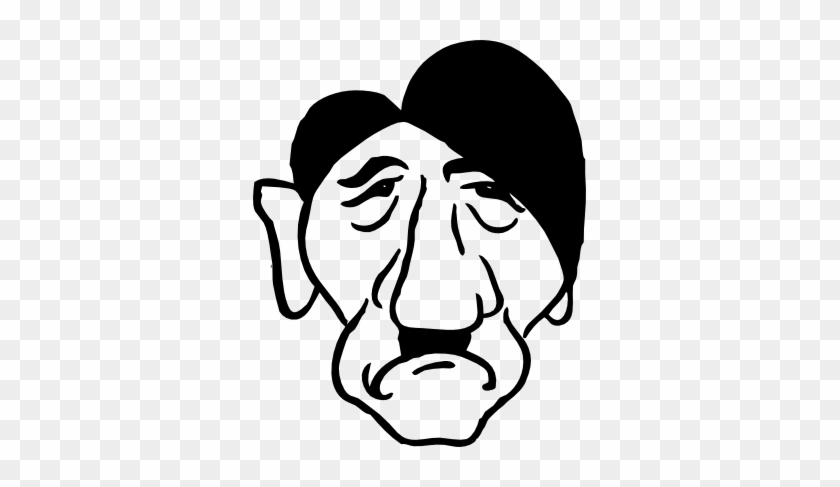 Adolf Hitler 3 Black White Line Art 23 - Adolf Hitler Clipart #1103447