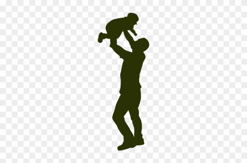 Father Picking Son Silhouette - Siluetas De Un Padre #1103473